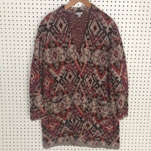 J.Jill Multicolor diamond cardigan sweater